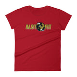 Alotofit Go Global MetallicGold/Black Logo Women's short sleeve t-shirt