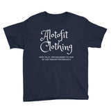 Alotofit Clothing White Logo Youth Short Sleeve T-Shirt