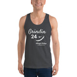 Alotofit Grindin 24/7 White Text Classic tank top (unisex)