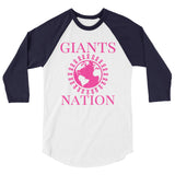 Alotofit Eightmile Giants Nation 3/4 sleeve raglan shirt w/ outside logo