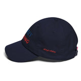 Alotofit Humbly Winning Royal/Red Cotton Dad Cap w/ side branding