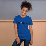 Alotofit Mobile Reppin Blk/Blue/Wht Short-Sleeve Unisex T-Shirt