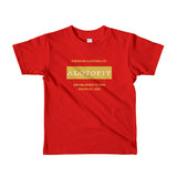 Alotofit Premium Clothing MetallicGold/White Short sleeve kids t-shirt