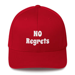 Alotofit NO Regrets White Embroidered Structured Flex Twill Cap