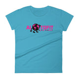 Alotofit Globeman Pink & Black Logo Women's short sleeve t-shirt