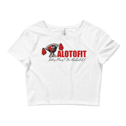 Alotofit Muscle Up Red/Black/White Logo Women’s Crop Tee
