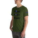 Alotofit Money, Power, Respect Blk/Blue Short-Sleeve Unisex T-Shirt
