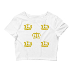 Alotofit Queen Luxury Gold Logo Women’s Crop Tee