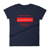 Alotofit Premium Clothing Red/White Women's short sleeve t-shirt