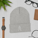 Alotofit Royal A White Embroidered Cuffed Beanie