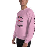 Alotofit Money Power Respect Sweatshirt w/sleeve branding