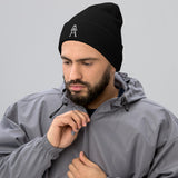Alotofit Royal A White Embroidered Cuffed Beanie