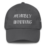 Alotofit Humbly Winning White Cotton Dad Cap w/ side branding