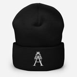 Alotofit Royal A White Embroidered Cuffed Beanie