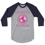 Alotofit Eightmile Giants Nation 3/4 sleeve raglan shirt w/ outside logo