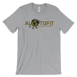 Alotofit Globeman MetallicGold/Black Logo Unisex short sleeve t-shirt