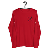 Alotofit Luxury A Black Embroidered Logo Unisex Long Sleeve Tee