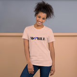 Alotofit Mobile Reppin Blk/Blue/Wht Short-Sleeve Unisex T-Shirt