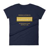 Alotofit Premium Clothing MetallicGold/White Women's short sleeve t-shirt