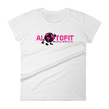 Alotofit Globeman Pink & Black Logo Women's short sleeve t-shirt