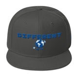 Alotofit Different Blue/White Snapback Hat w/side branding