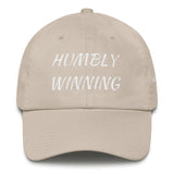 Alotofit Humbly Winning White Cotton Dad Cap w/ side branding