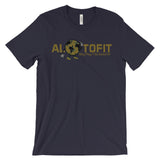 Alotofit Globeman MetallicGold/Black Logo Unisex short sleeve t-shirt