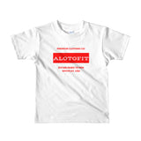 Alotofit Premium Clothing Red/White Short sleeve kids t-shirt