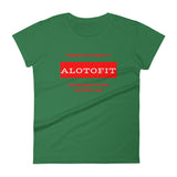 Alotofit Premium Clothing Red/White Women's short sleeve t-shirt