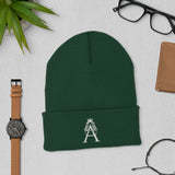 Alotofit Royal A White Embroidered Cuffed Beanie