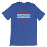 Alotofit Premium Clothing Red/Light Blue Short-Sleeve Unisex T-Shirt