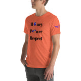 Alotofit Money, Power, Respect Blk/Blue Short-Sleeve Unisex T-Shirt