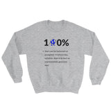 Alotofit 100% Black Blue Logo Sweatshirt