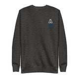Alotofit Royal A White/Blue Embroidered Logo Unisex Fleece Pullover