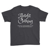 Alotofit Clothing White Logo Youth Short Sleeve T-Shirt