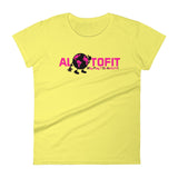 Alotofit Globeman Pink & Black Logo Women's short sleeve t-shirt