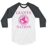 Alotofit Eightmile Giants Nation 3/4 sleeve raglan shirt w/ outside logo