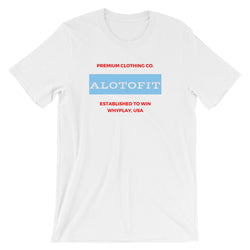 Alotofit Premium Clothing Red/Light Blue Short-Sleeve Unisex T-Shirt