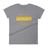 Alotofit Premium Clothing MetallicGold/White Women's short sleeve t-shirt