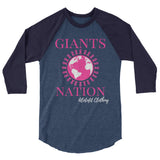 Alotofit Eightmile Giants Nation 3/4 sleeve raglan shirt w/ outside logo