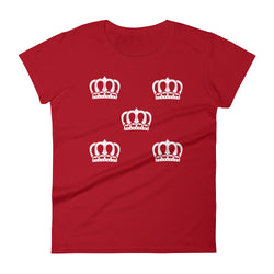 Alotofit Queen Luxury White Logo Women's short sleeve t-shirt