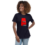 Alotofit Alabama 163 Blk/Red/Wht Women's Relaxed T-Shirt