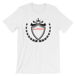 Alotofit Luxury Black Red Logo Short-Sleeve Unisex T-Shirt w/ outside label