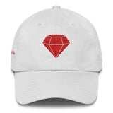 Alotofit Rare Find Diamond Logo Red Cotton Dad Cap