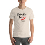 Alotofit Grindin 24/7 Blk/Red Short-Sleeve Unisex T-Shirt