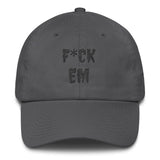 Alotofit F*CK EM Black Embroidery Cotton Dad Cap