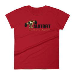 Alotofit Muscle Up Black/MetallicGold Logo Women's short sleeve t-shirt