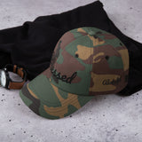 Alotofit Blessed Black Text Embroidered Dad hat
