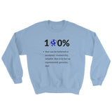 Alotofit 100% Black Blue Logo Sweatshirt