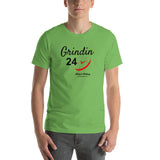 Alotofit Grindin 24/7 Blk/Red Short-Sleeve Unisex T-Shirt